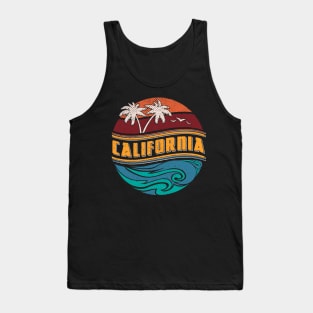 Retro California Palm Tree Scene Tank Top